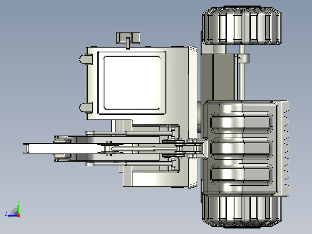 玩具挖掘机右视图