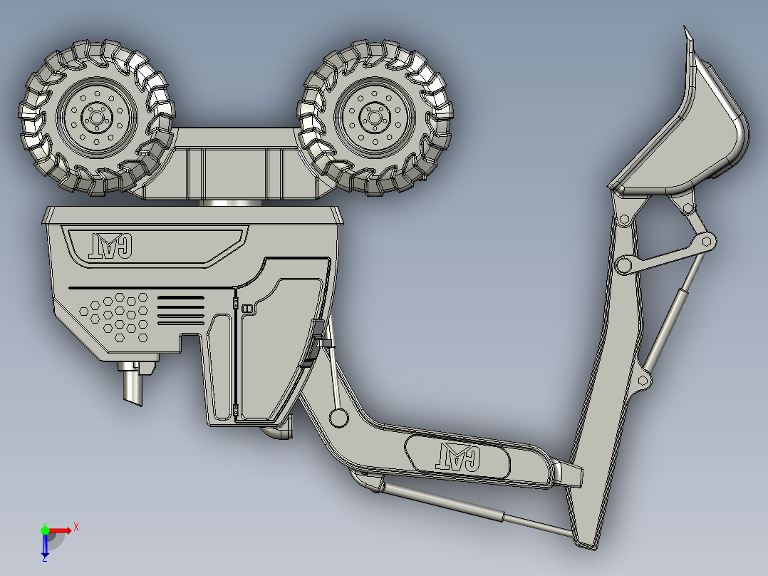 玩具挖掘机俯视图