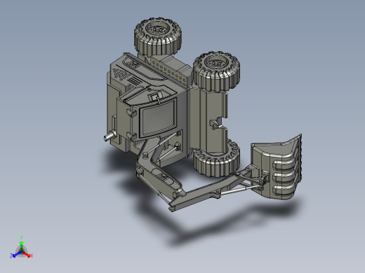 玩具挖掘机正等轴测缩略图