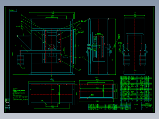TH400大型斗式提升机全套设计CAD图纸