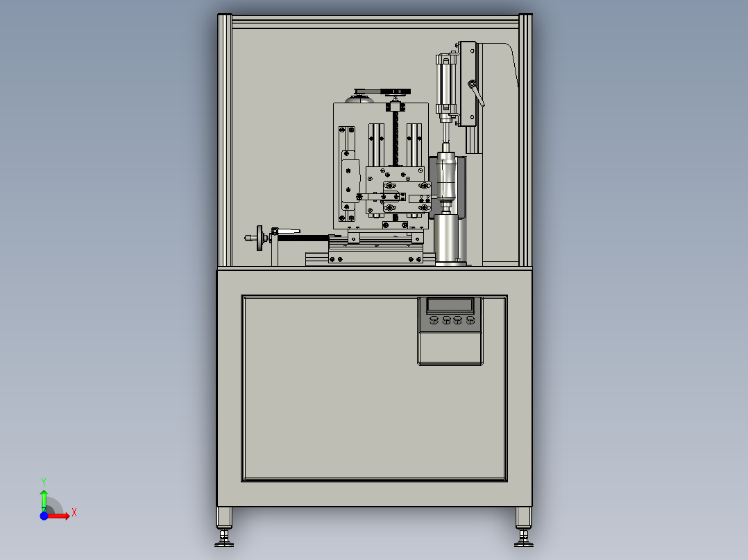 PVC塑料瓶除漆机3D模型前视图