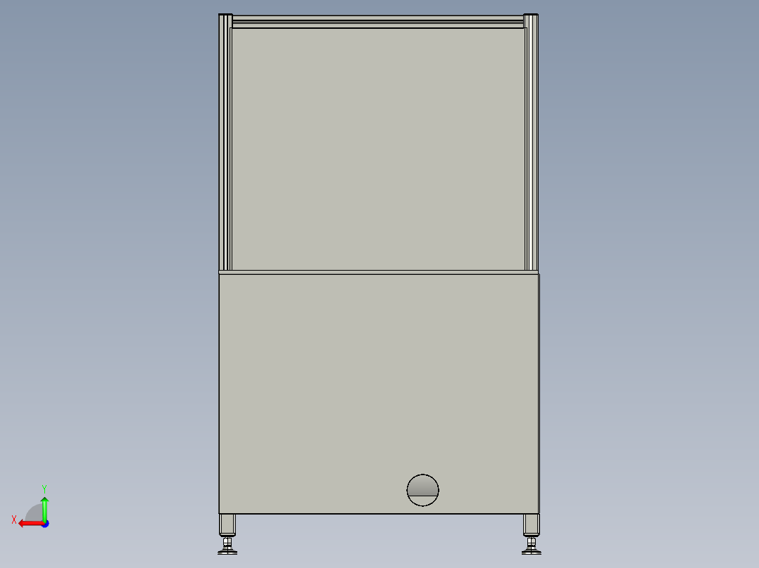 PVC塑料瓶除漆机3D模型后视图