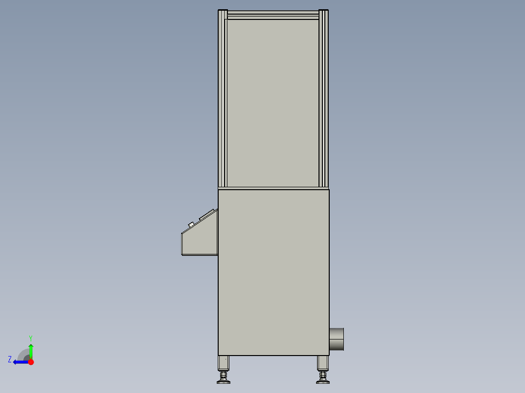 PVC塑料瓶除漆机3D模型右视图
