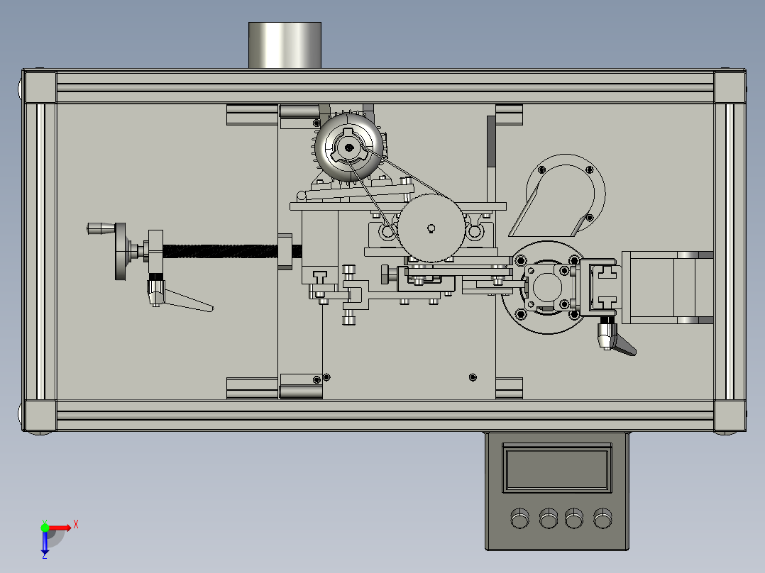 PVC塑料瓶除漆机3D模型俯视图