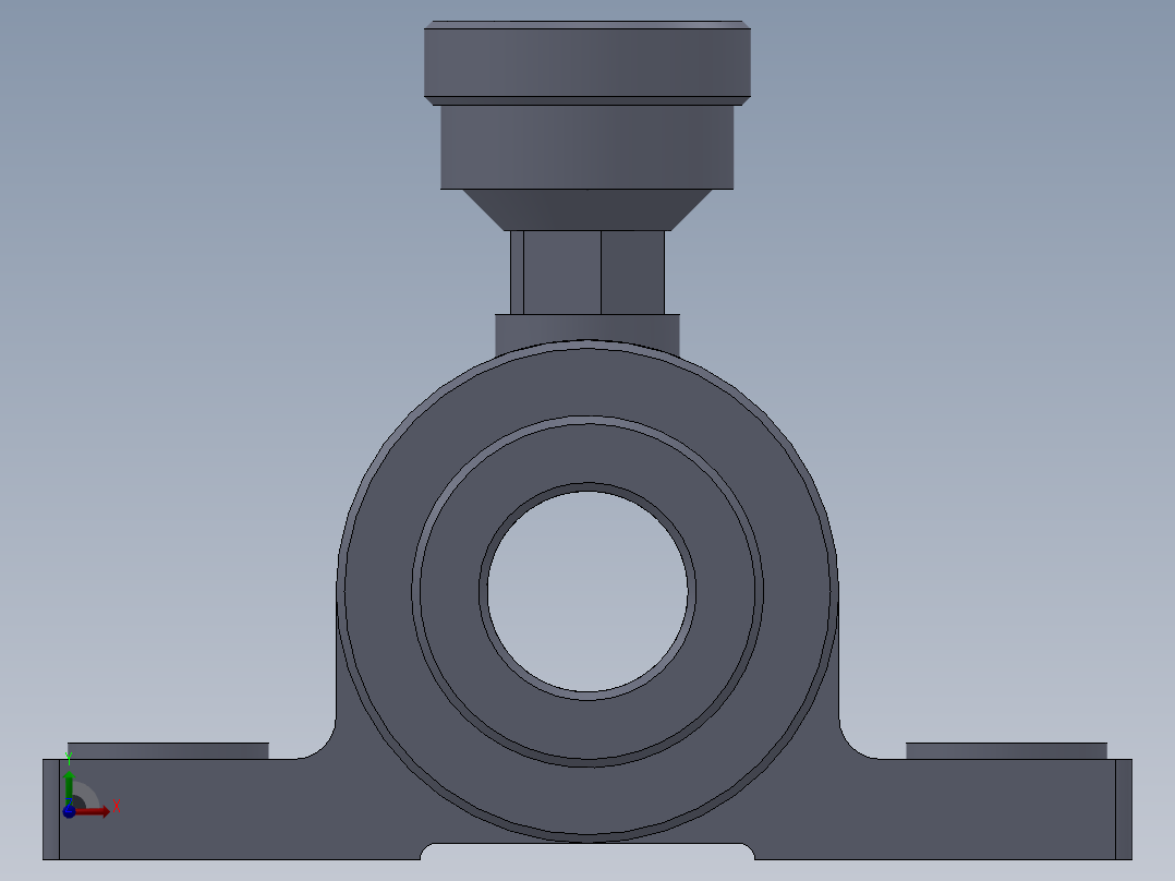 轴承零件及装配图前视图