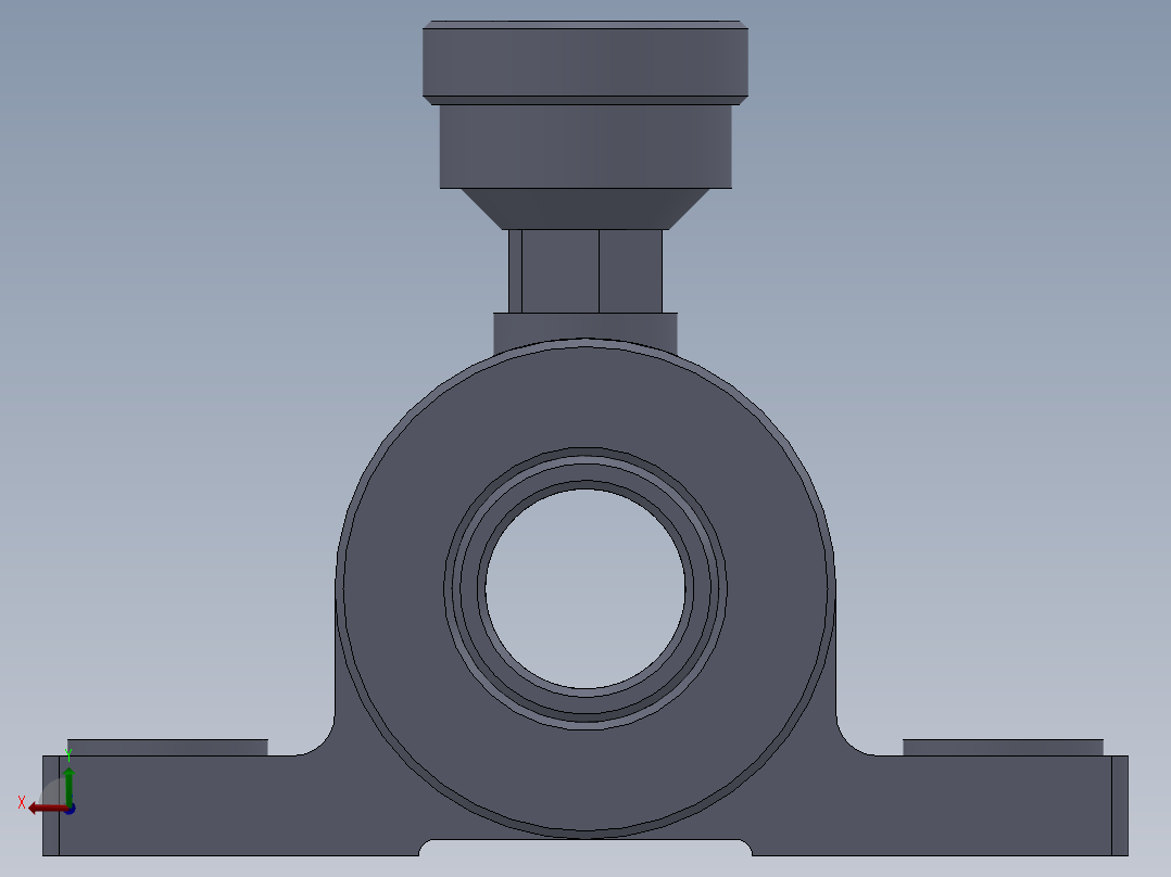 轴承零件及装配图后视图