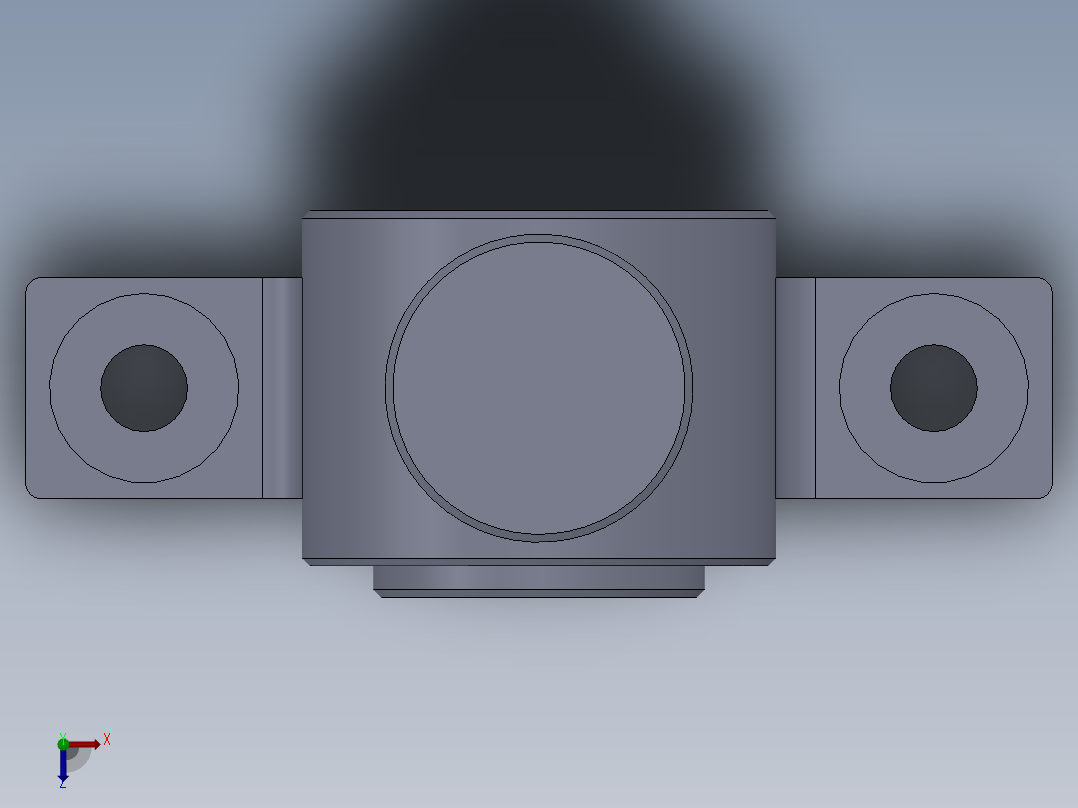 轴承零件及装配图俯视图