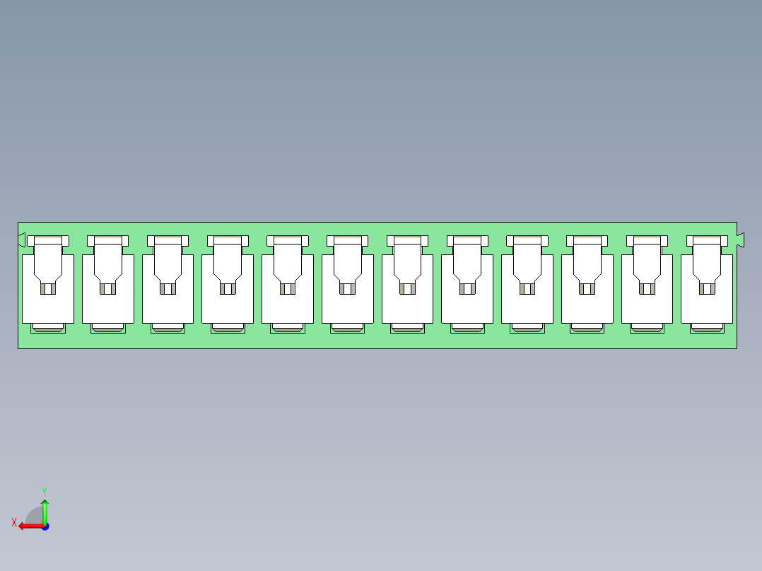 PCB Terminal Block 12 DEG381-3.5后视图