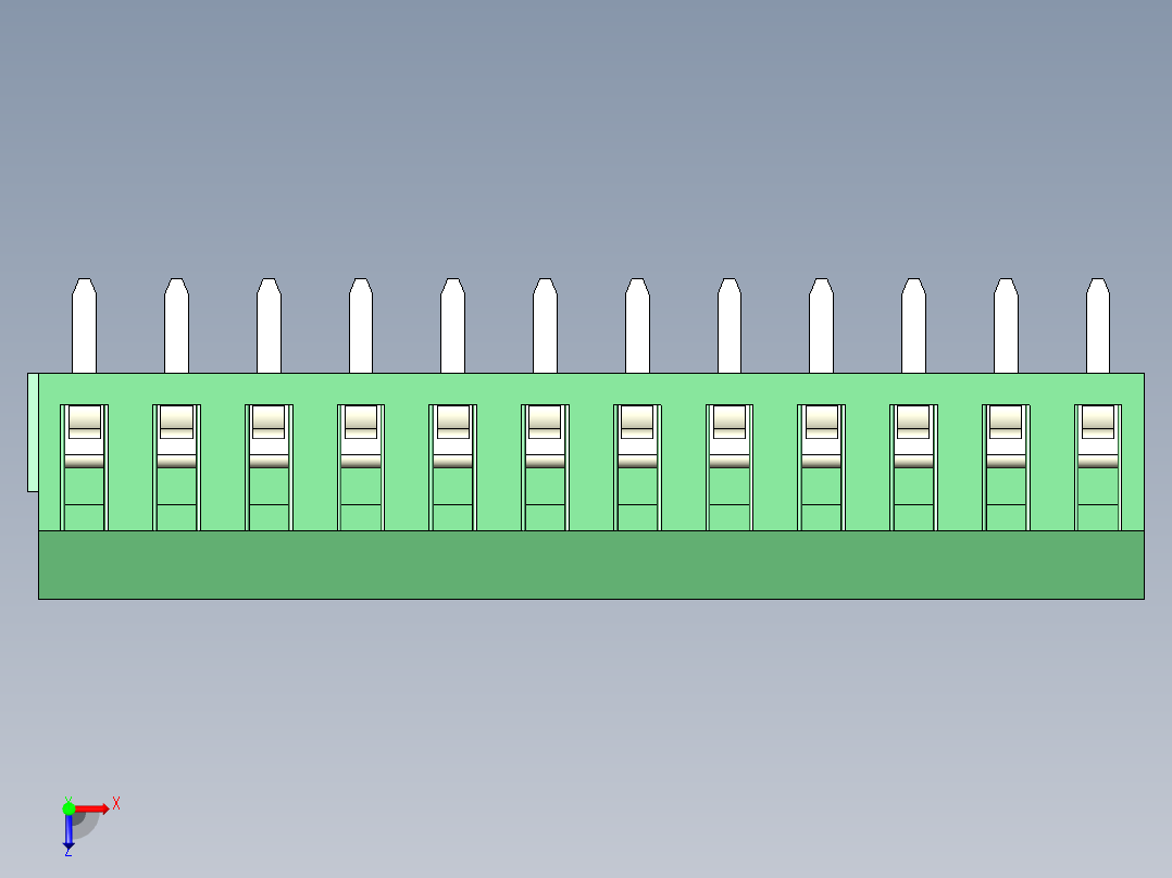 PCB Terminal Block 12 DEG381-3.5俯视图
