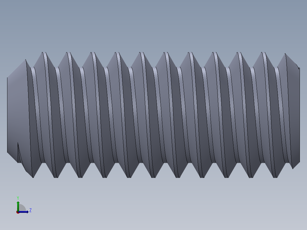 UNC 平头紧定螺钉-UNC SET SCREW 8-32 x0.375.SLDPRT左视图