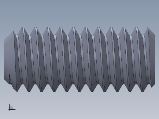 UNC 平头紧定螺钉-UNC SET SCREW 8-32 x0.375.SLDPRT左视缩略图