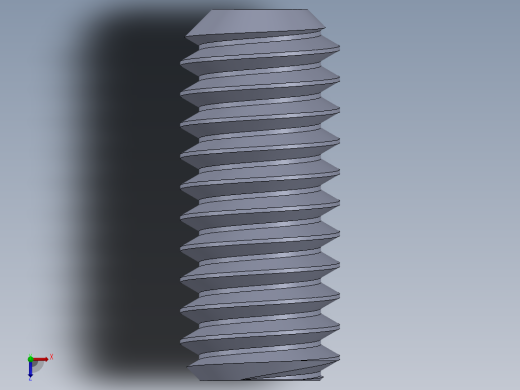 UNC 平头紧定螺钉-UNC SET SCREW 8-32 x0.375.SLDPRT俯视缩略图