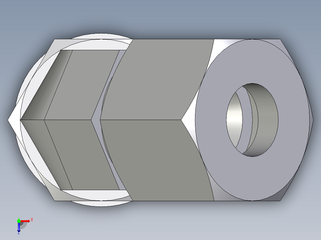 卡套式工业通用硬管接头EO_Adjustable_locknut_45_deg_elbow_VEE10ZSMCF俯视图