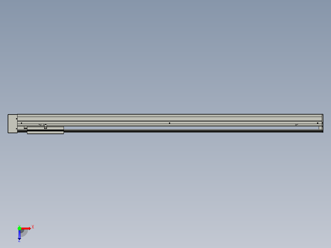 VF丝杆传动-一般环境VF22-S1500-BL俯视图