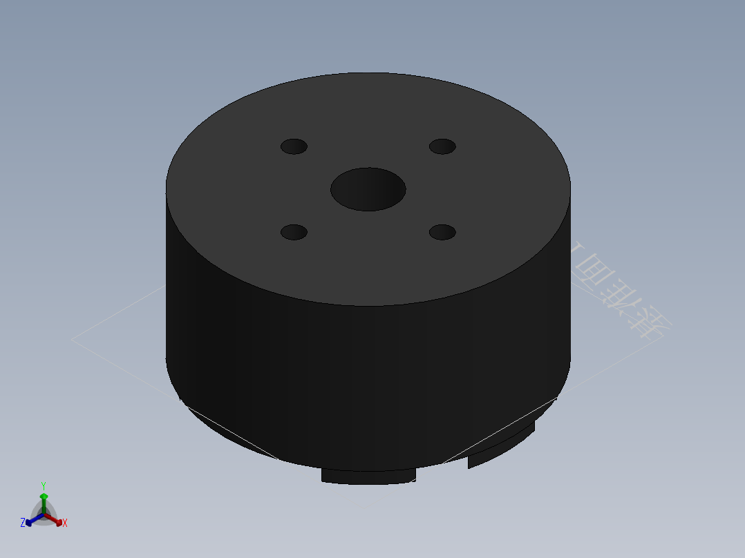 4010无刷电机正等轴测图