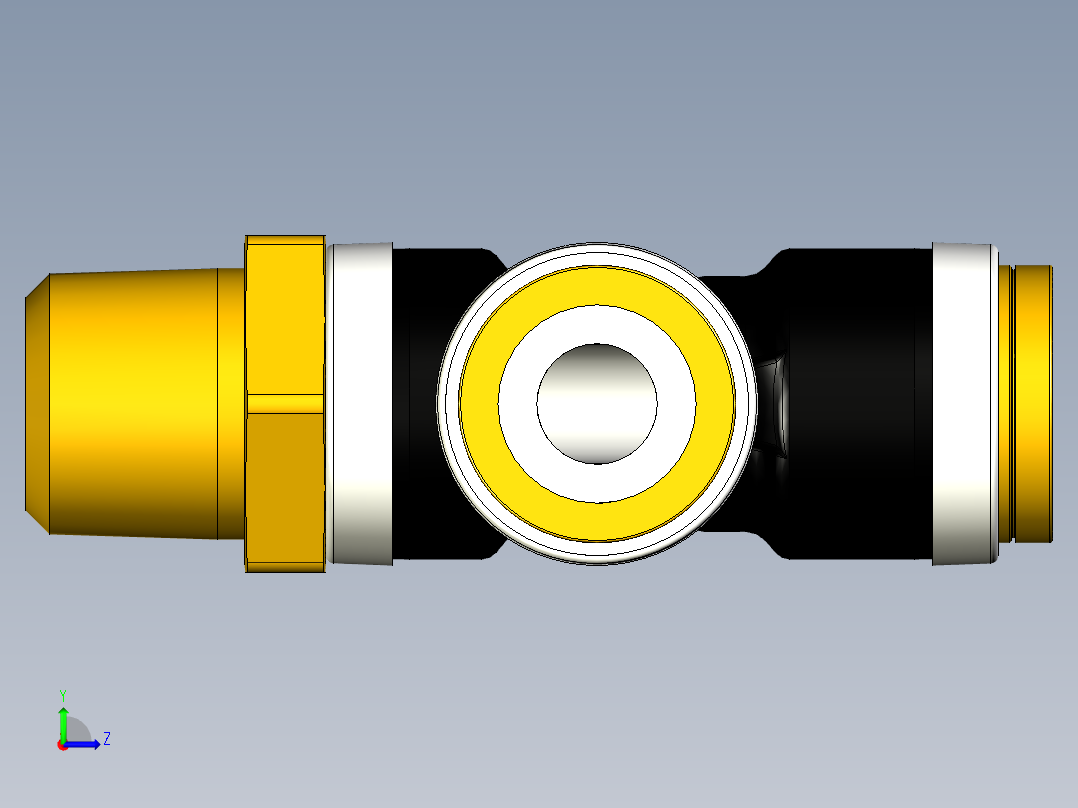 即推即连接式运输导管汇流板左视图