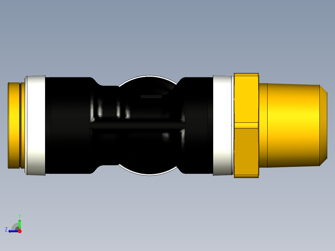 即推即连接式运输导管汇流板右视图
