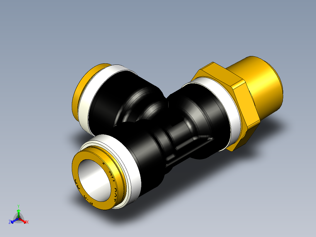 即推即连接式运输导管汇流板正等轴测图