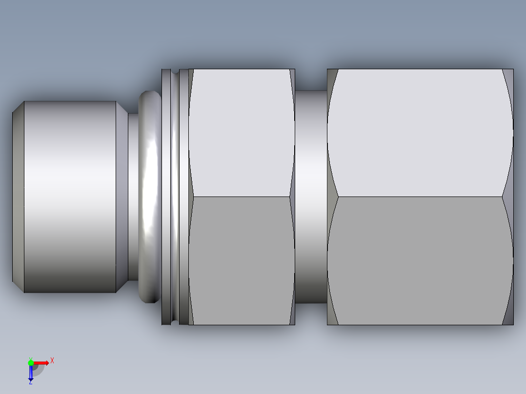 卡套式工业通用硬管接头EO_Male_Stud_connector_GEO12ZSMCF俯视图