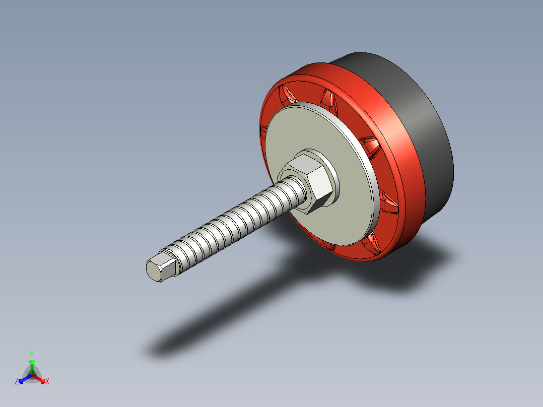 防震水平調整腳座701,702,703-3D多系列多零件图纸模型主视图