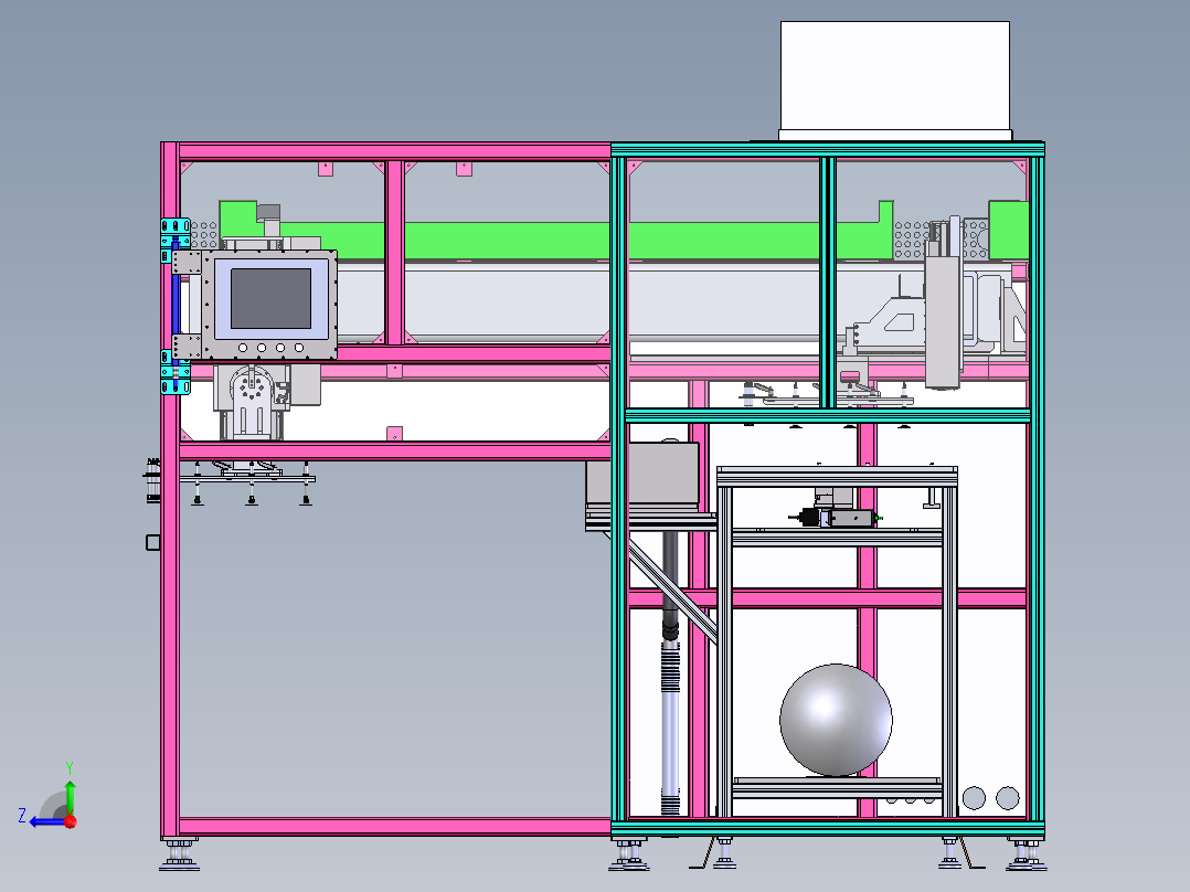 全自动合panel设备右视图
