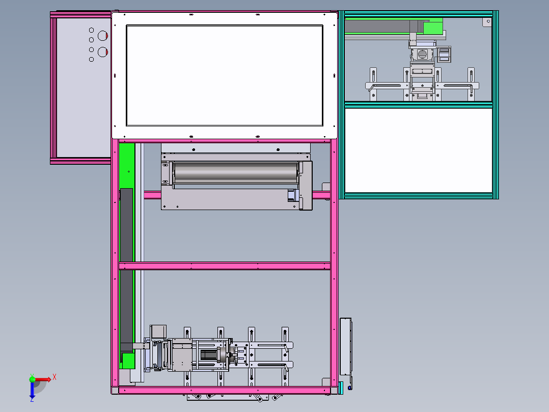 全自动合panel设备俯视图