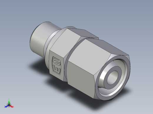 卡套式工业通用硬管接头EO_Swivel_connector_EGE10LREDCF正等轴测缩略图
