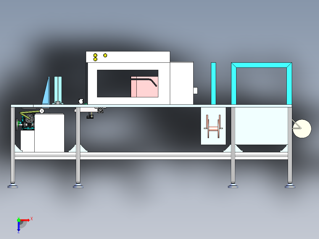 毕业设计 书本打包机（sw16可编辑+说明书）俯视图