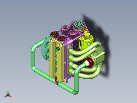 动力强劲双凸轮发动机