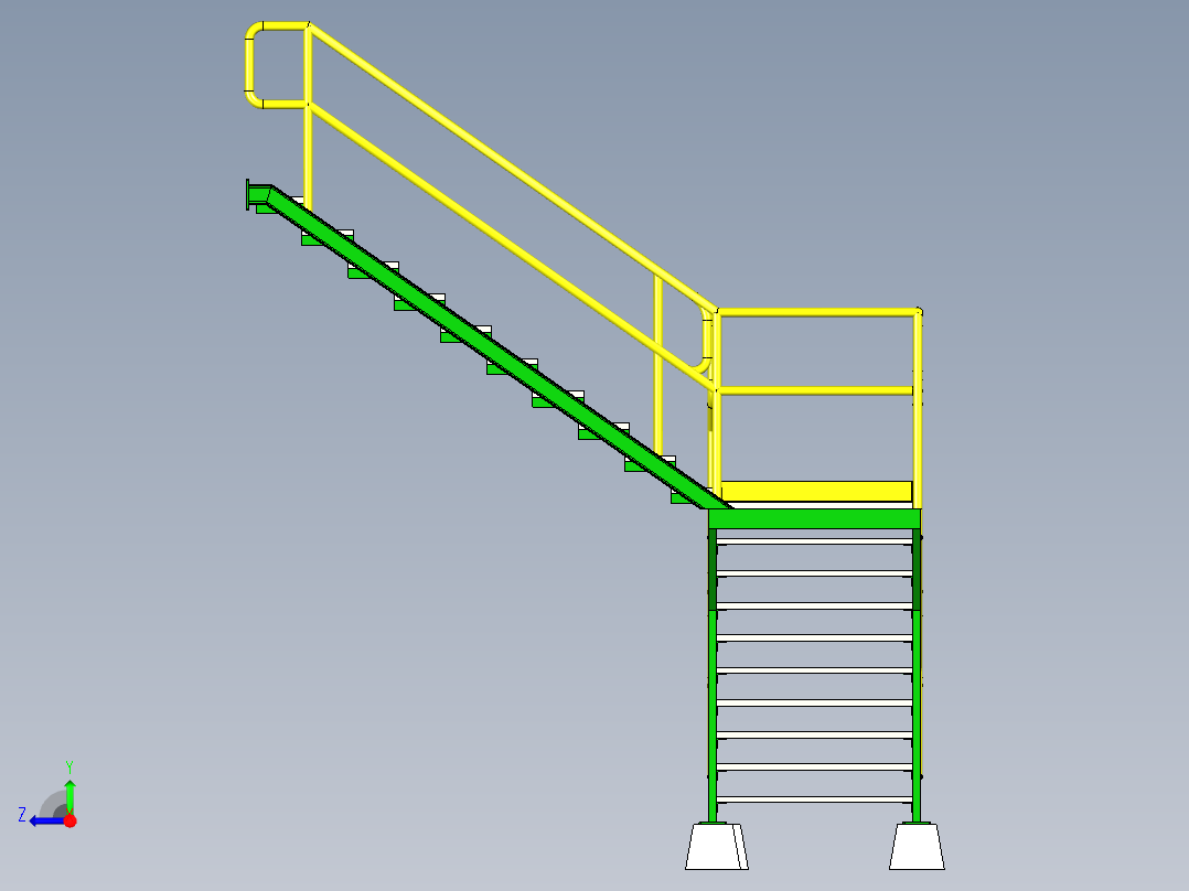 两层楼梯右视图