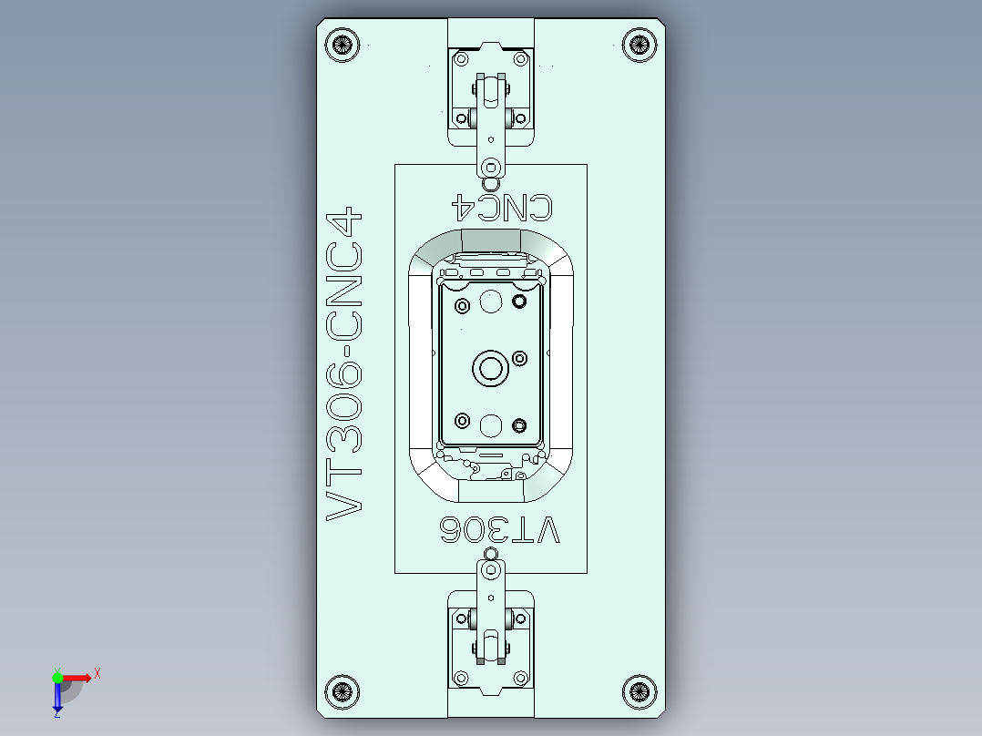 vt306-笔记本CNC工装夹具三维模型cnc4俯视图