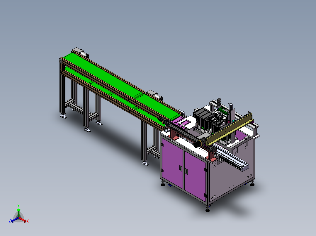 自动转板机sw17可编辑正等轴测图