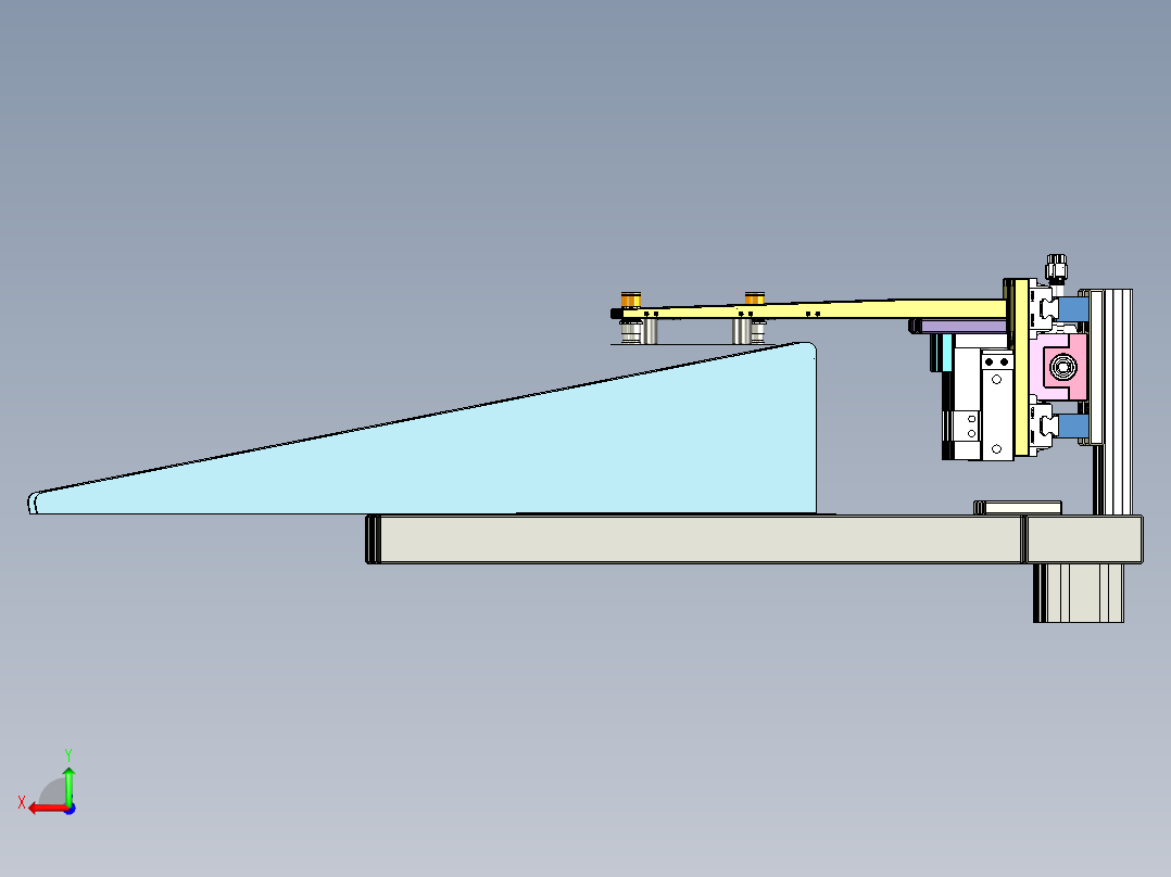 等距步进冲压板材送料机设计后视图