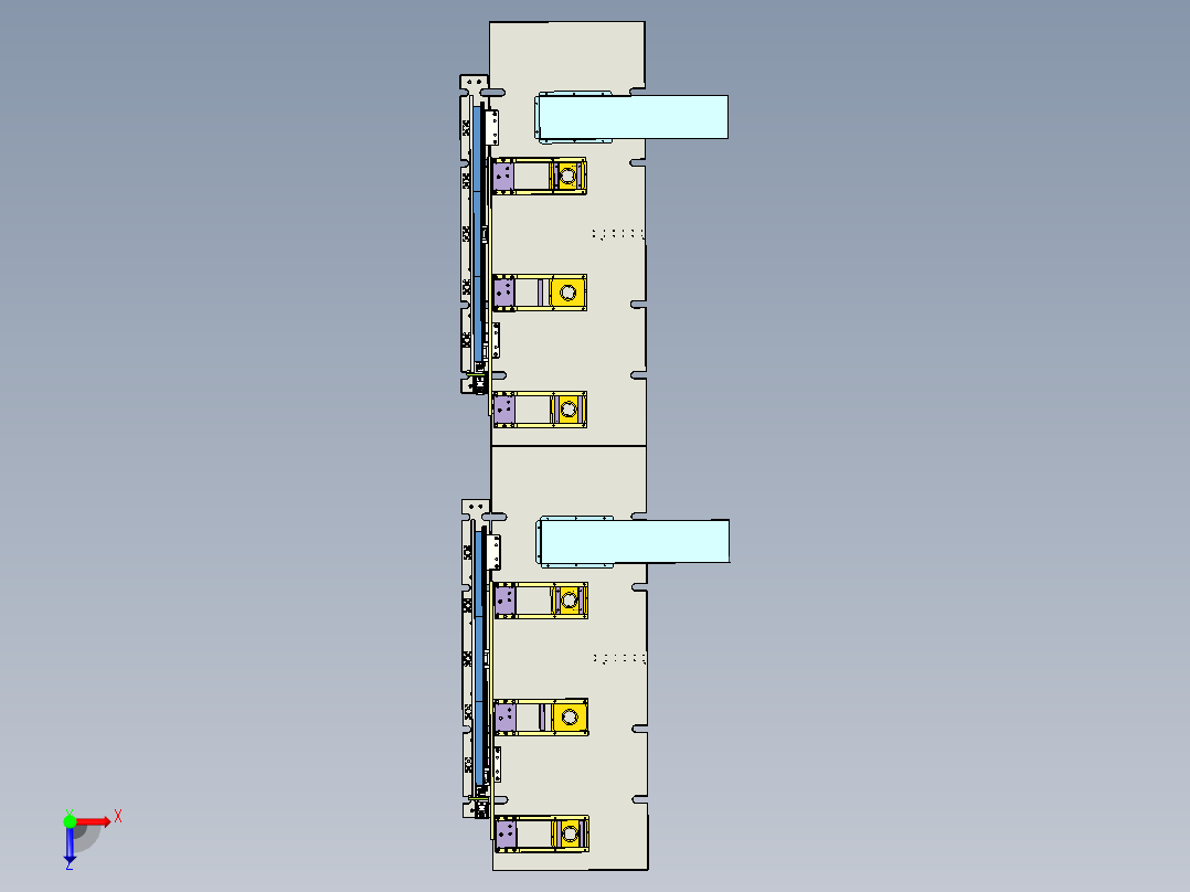 等距步进冲压板材送料机设计俯视图