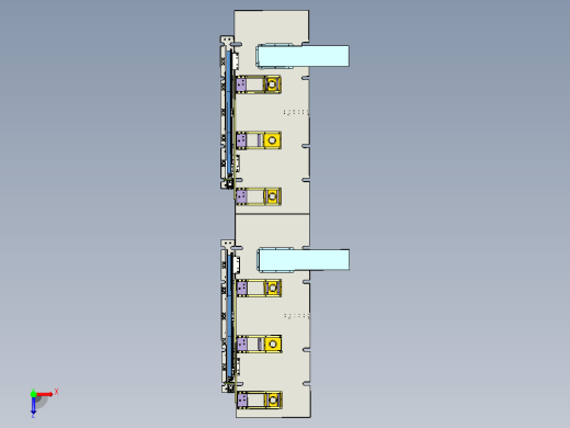 等距步进冲压板材送料机设计俯视缩略图