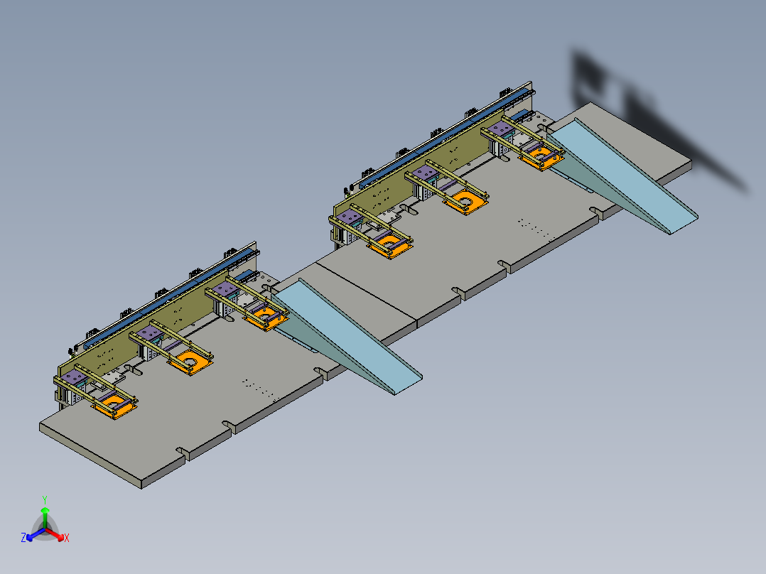 等距步进冲压板材送料机设计正等轴测图