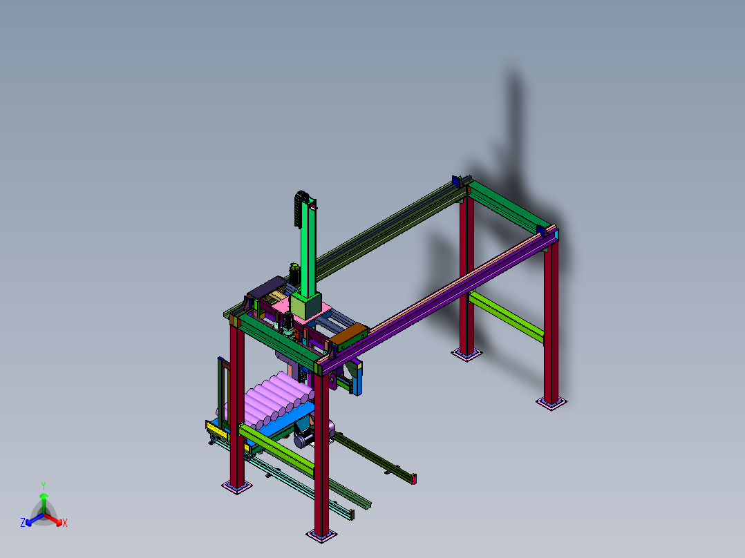 短行程挤压机前上棒机械手