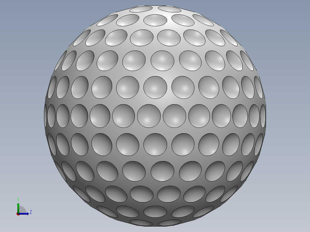 高尔夫球、高尔夫球小车、高尔夫球装备Golf Ball SolidWorks SW.zip左视图