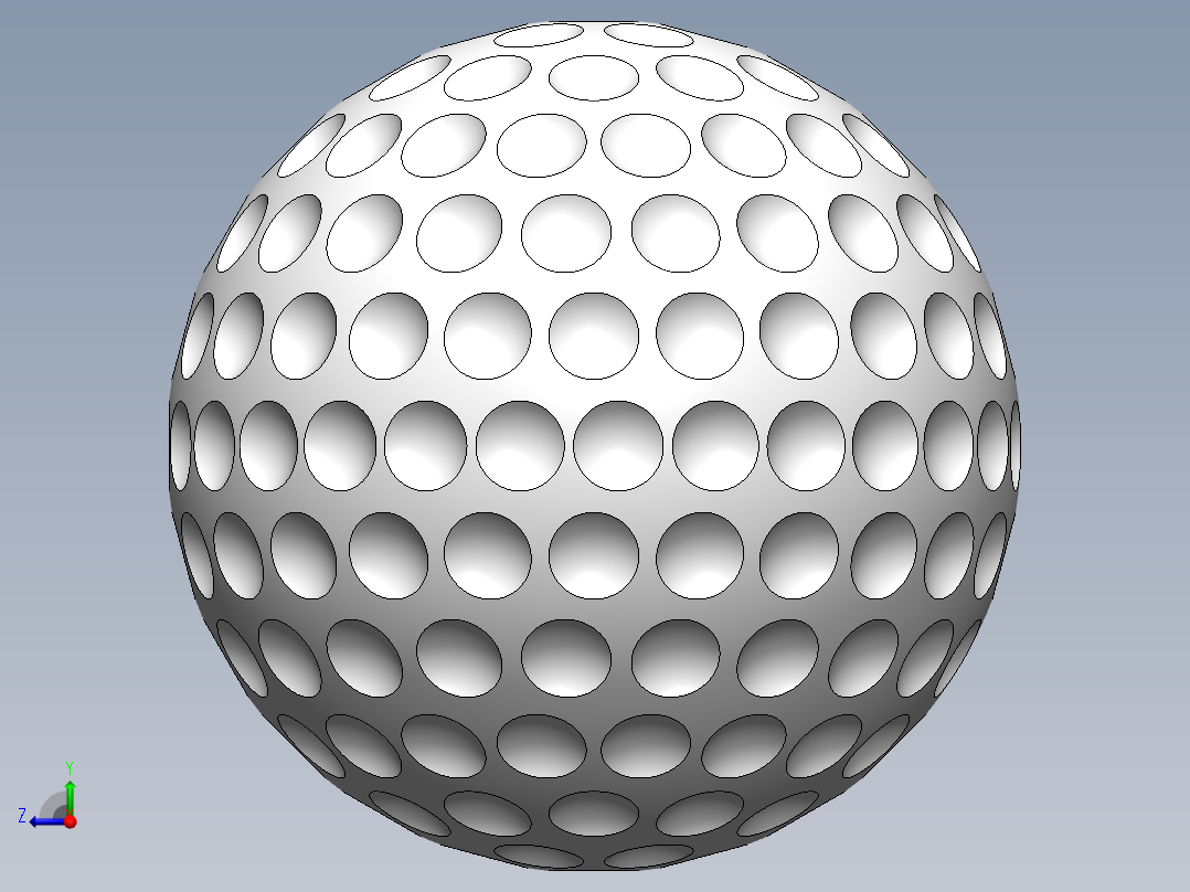 高尔夫球、高尔夫球小车、高尔夫球装备Golf Ball SolidWorks SW.zip右视图