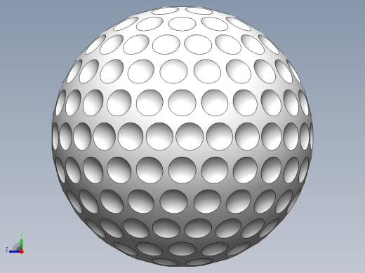 高尔夫球、高尔夫球小车、高尔夫球装备Golf Ball SolidWorks SW.zip右视缩略图