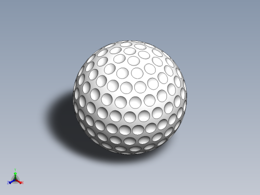 高尔夫球、高尔夫球小车、高尔夫球装备Golf Ball SolidWorks SW.zip正等轴测缩略图