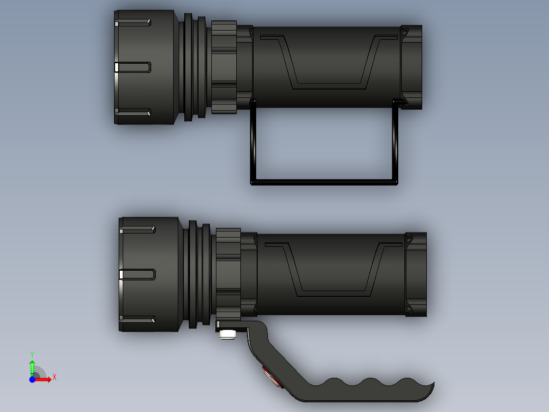 多功能创意手提灯设计前视图
