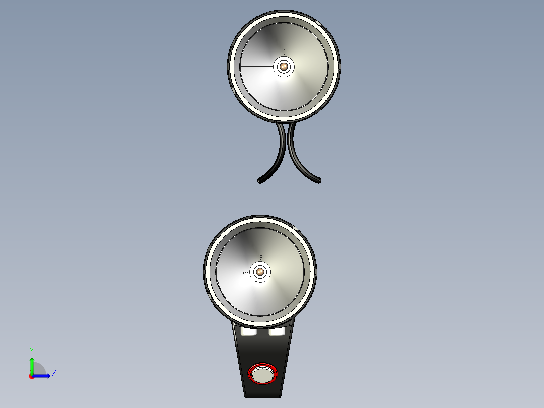 多功能创意手提灯设计左视图