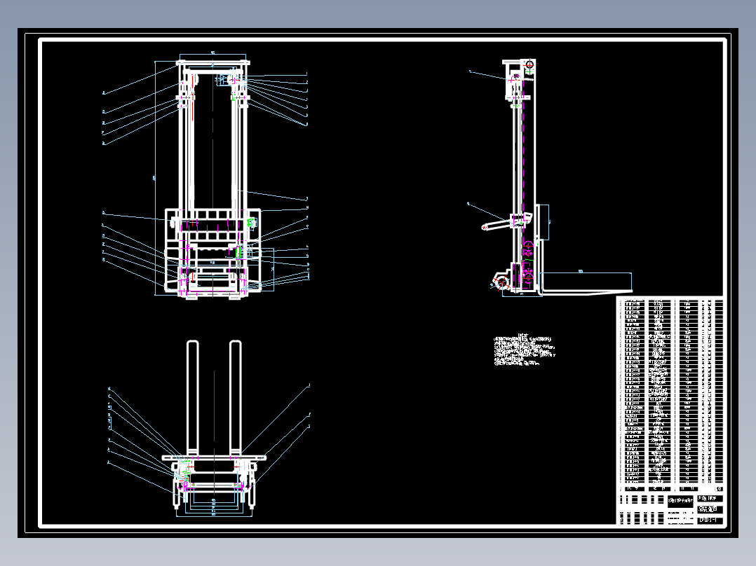 3吨叉车门架系统设计