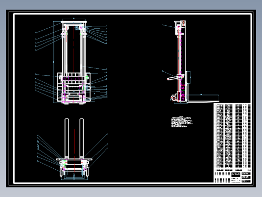 3吨叉车门架系统设计