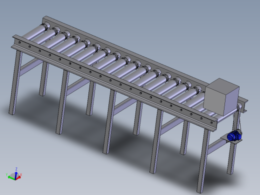 HJ25滚筒输送机  step
