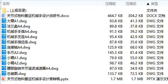 关节式物料搬运机械手设计含11张CAD图