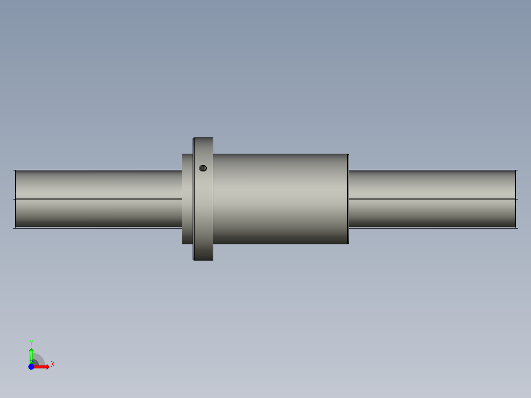 JF8032-5滚珠丝杆3D模型前视图