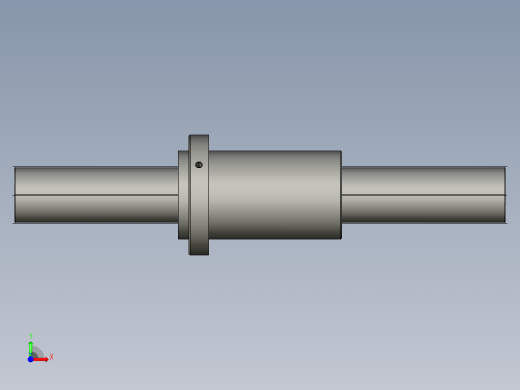 JF8032-5滚珠丝杆3D模型前视缩略图