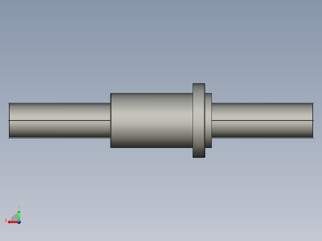 JF8032-5滚珠丝杆3D模型后视图